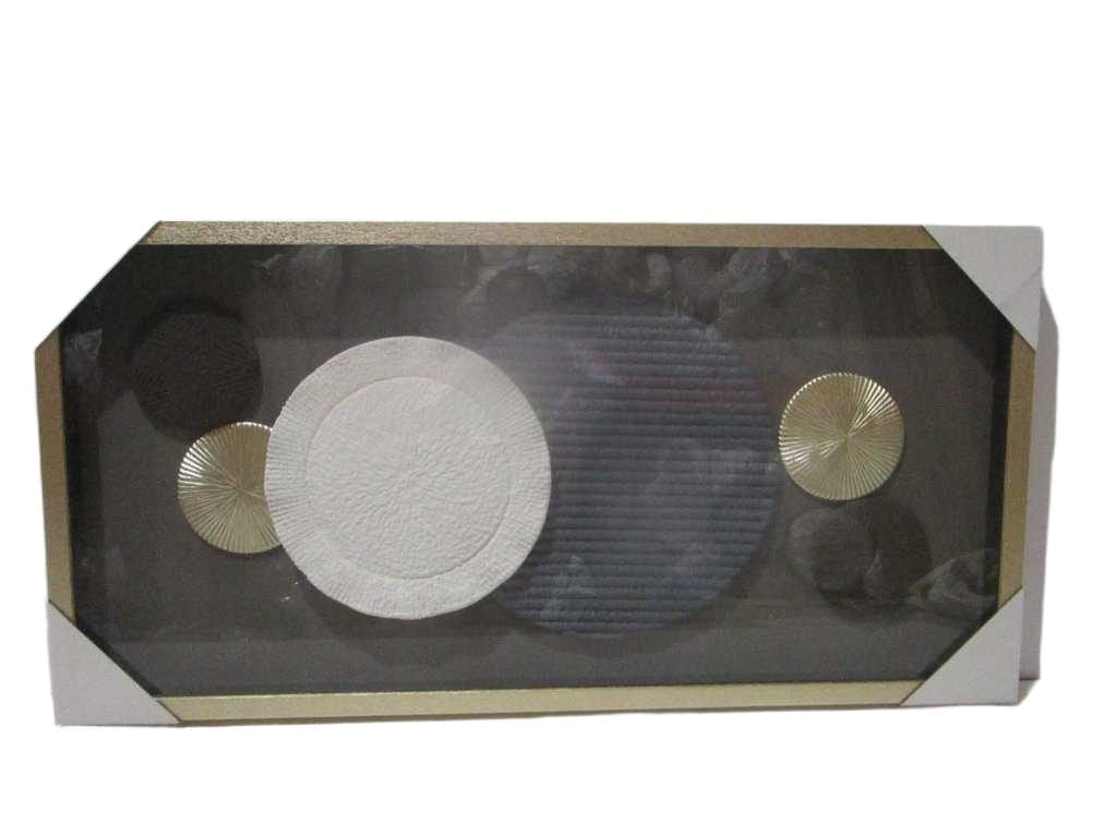 Tableau Gold Wood Frame, Leather Back Gold Frame 60x120