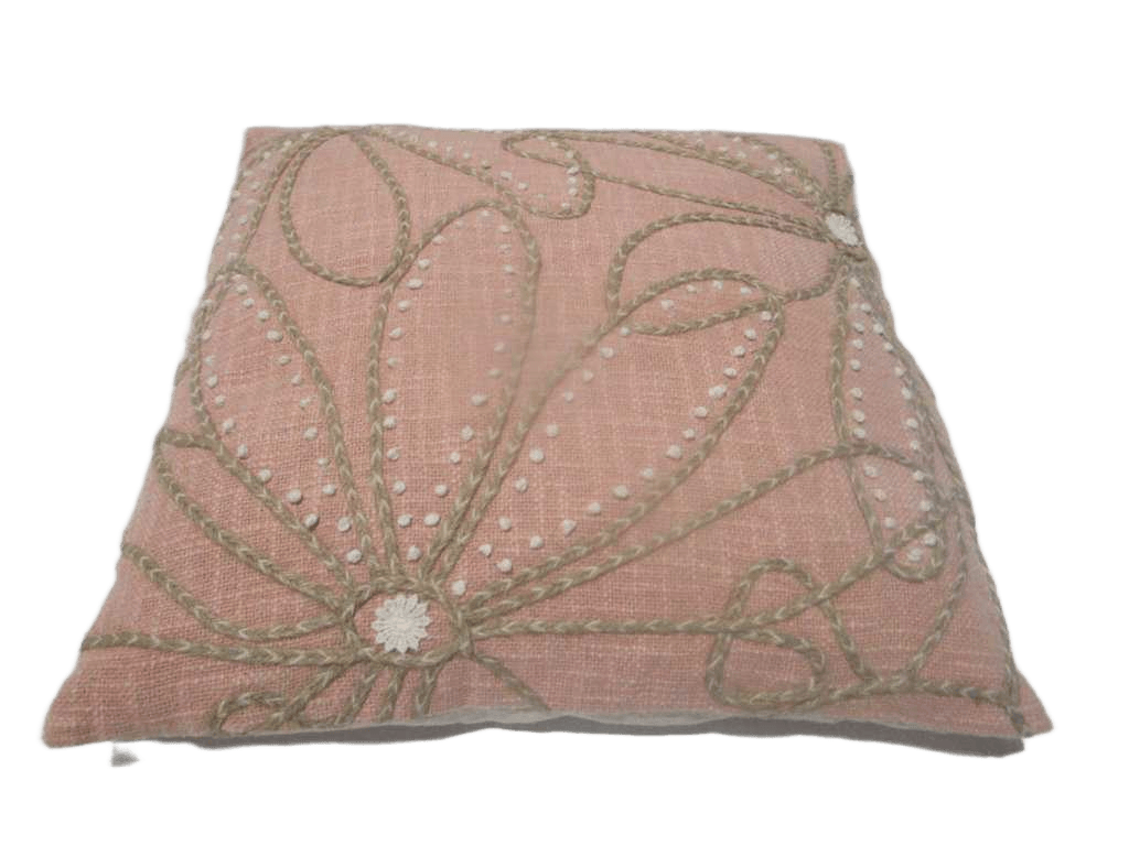 Cushion 45x45cm Embrodery 100% Cotton - 400 Gsm Filling Vacuum Packed Removed 50% Of Point