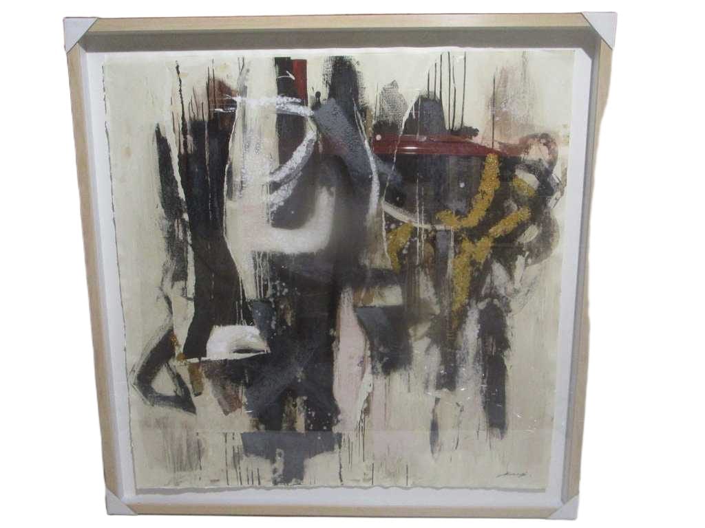 Painting, Paper Acrylic Cover Ps Frame 4.5cm