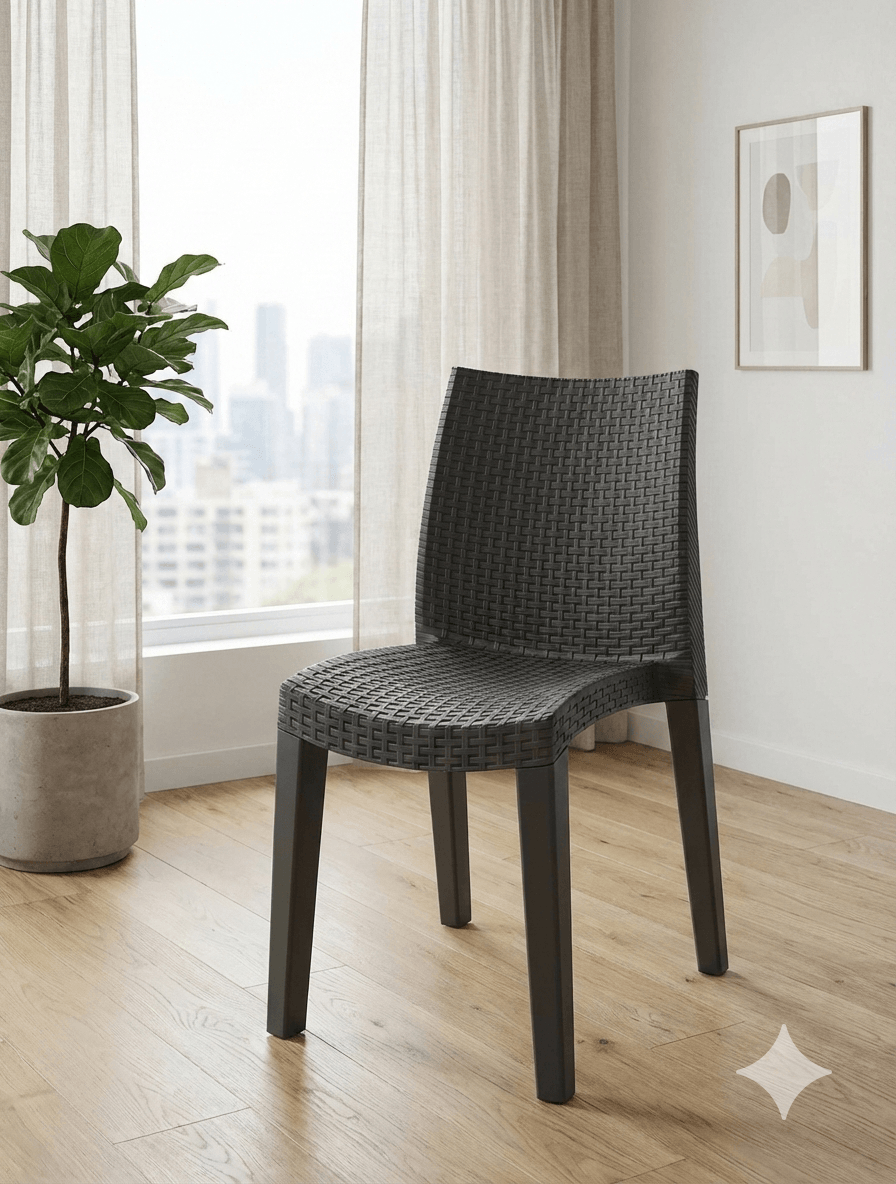 Chair Lady - Stackable High Back Chair - Anthracite Plastic - Pallet Quantity: 24