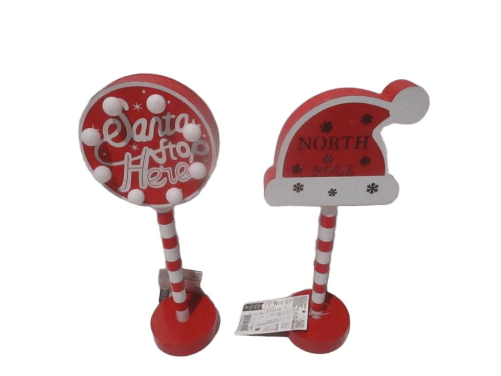 Xmas Deco Led Wood 29cm 2ass