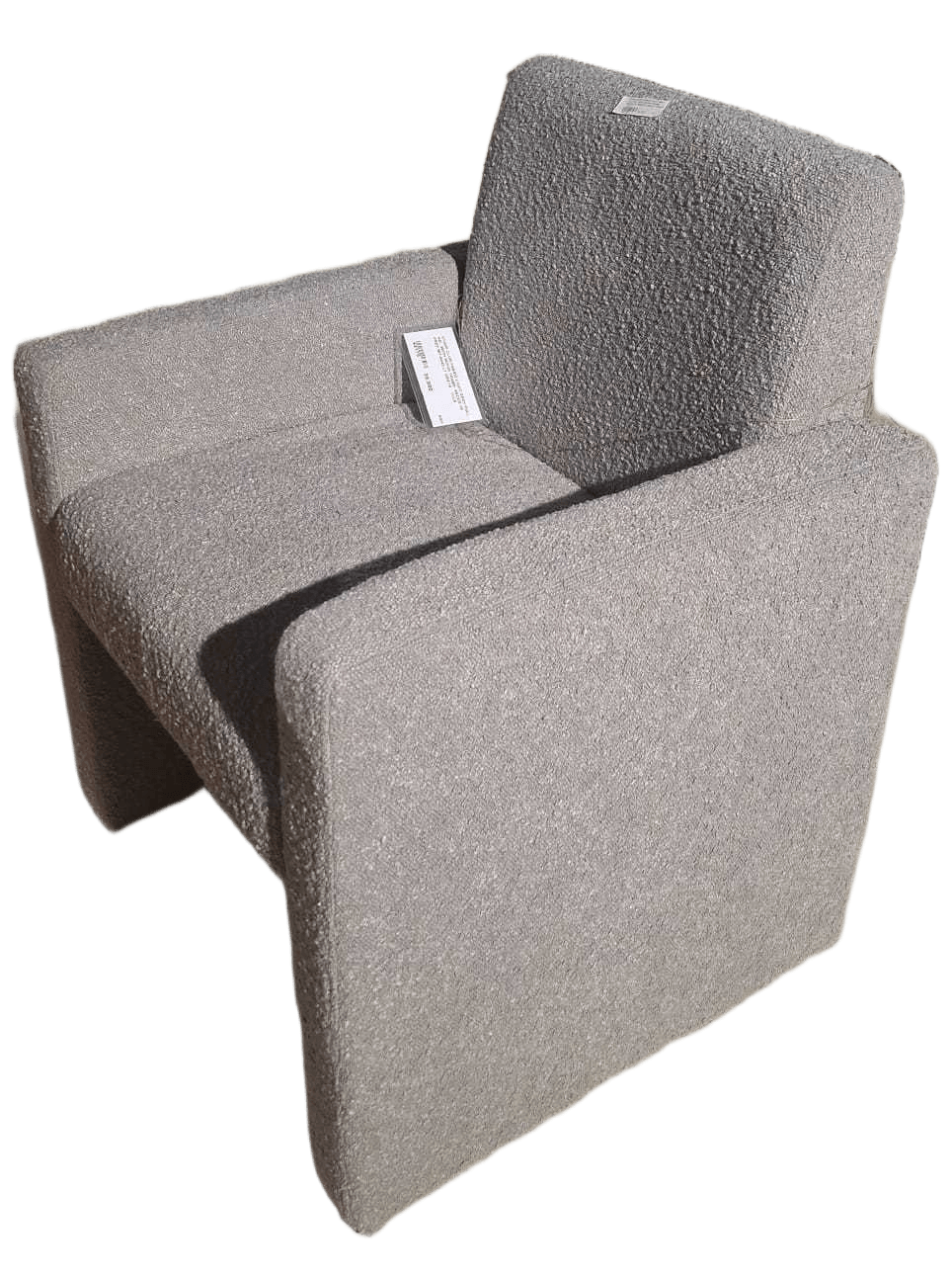 Chair Club Fabric Light Grey Full Kd With Wood Frame A62225-16