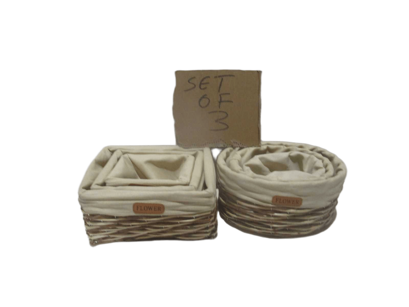 Basket Set Of 3 , Rattan Oval/Square Assorted 30*24*17 25*20*14 20*15*12 30*24*17 26*21*15 21*15*13