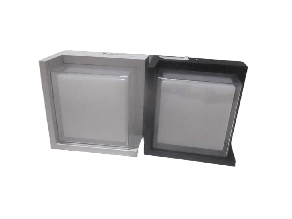 Fram Applique Aluminium E 220v Warm White Light 3000k 12w Led Black And White Assorted 16x16x10