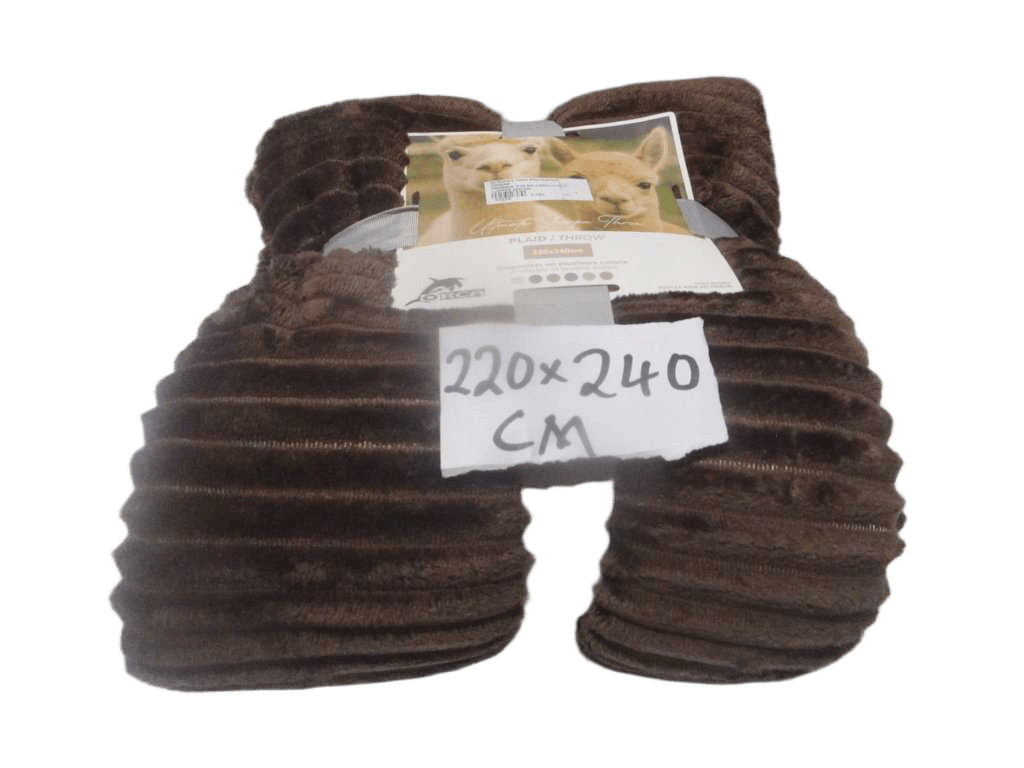 Blanket, 100% Polyester, 220gsm Packing: Color Card+cord Coffee 220*240