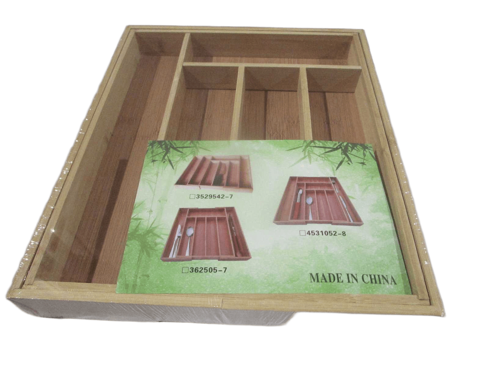 Bamboo Extensible Dinerware Tray Blister Packingnature33.5x29.5x4.5 42.5x33.5x4.5