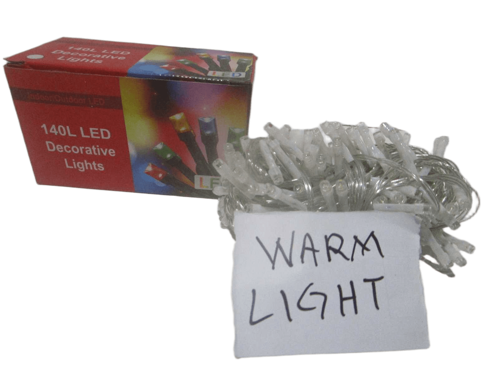 Led String Light, 140 Led, Distance 5cm Steady Light, 220v, 8.4w Transparent Wire Color Box Transparent Wire; 2800k Warm Light 700cm