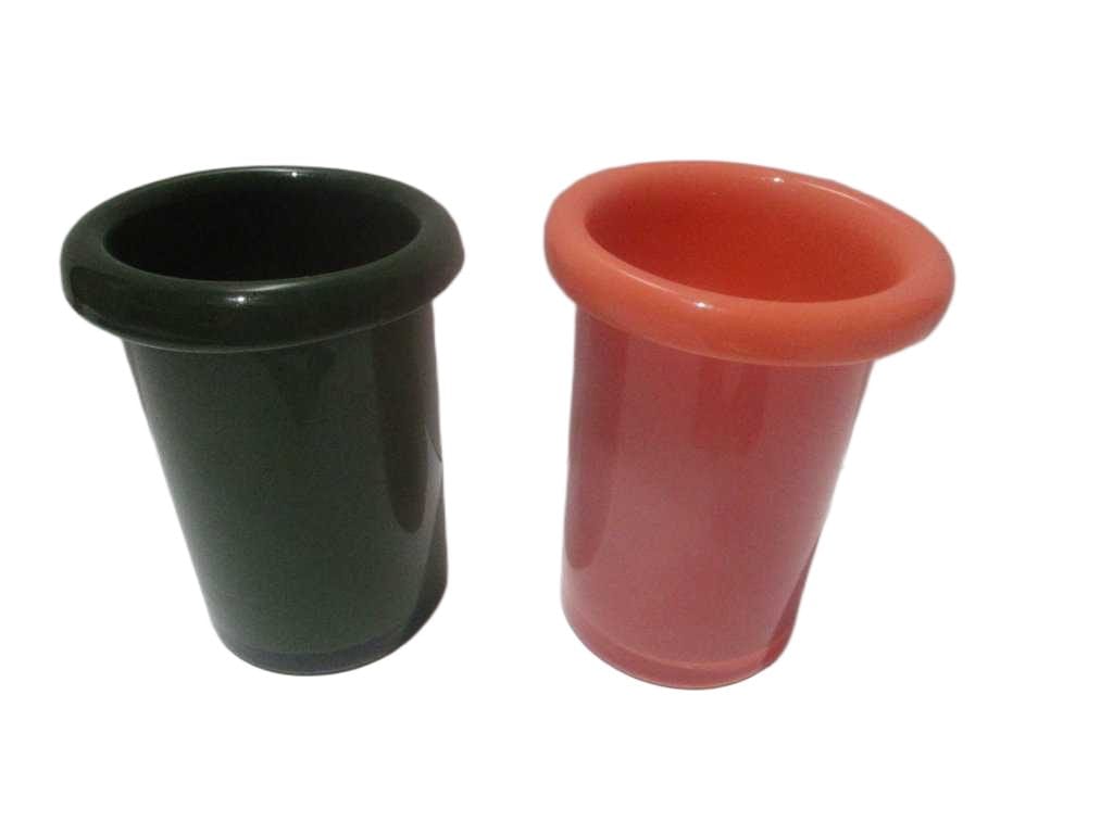 Vase, Glass Bubble Paper+brown Box Packing 'green Orange Ass '14.3*h19.8