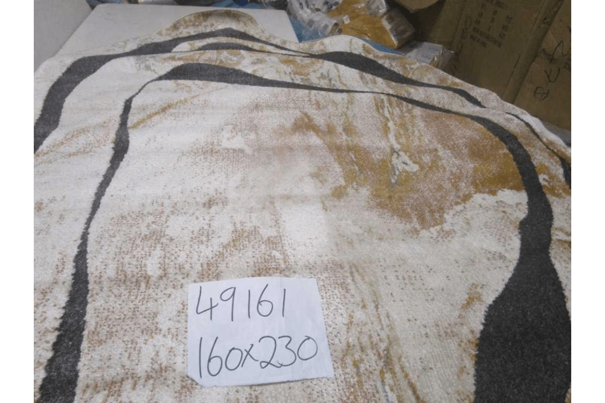 Carpet 160x230 Rio Soft Yarn Headset With Shrink Polyester 2,200 Grm / Sqm 224,000 Pnt/Sqm 12mm Pile Height Free Shape Hjk25 Yellow/Cream