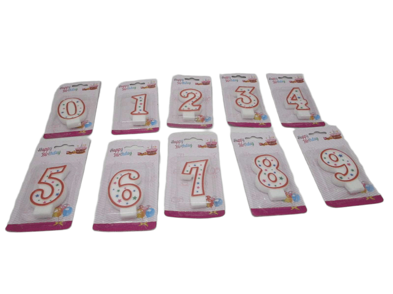 Candle Number Red Line 7cm