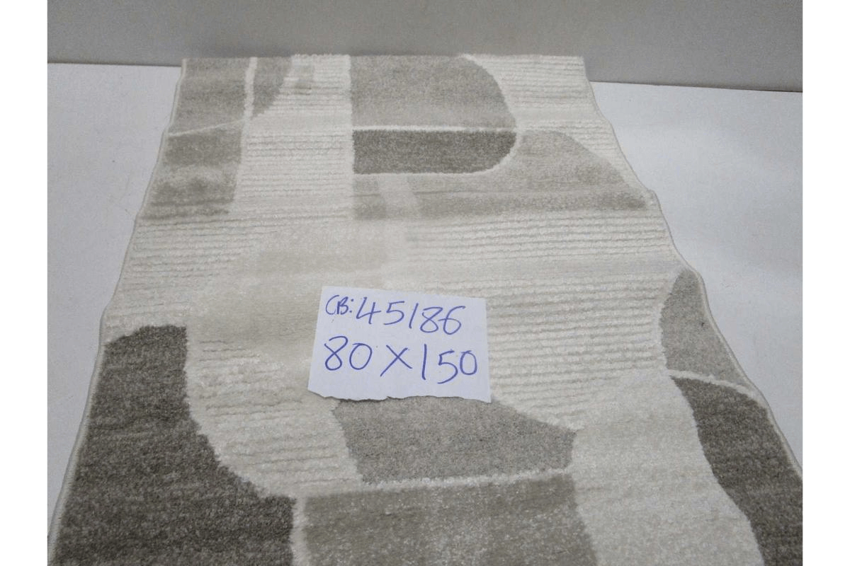 Carpet Cream Elio D001 Points 204,800 Pile Height 14 Mm 3d Effect 2050 G /Sqm Pp With Polyester 80x150 Cm