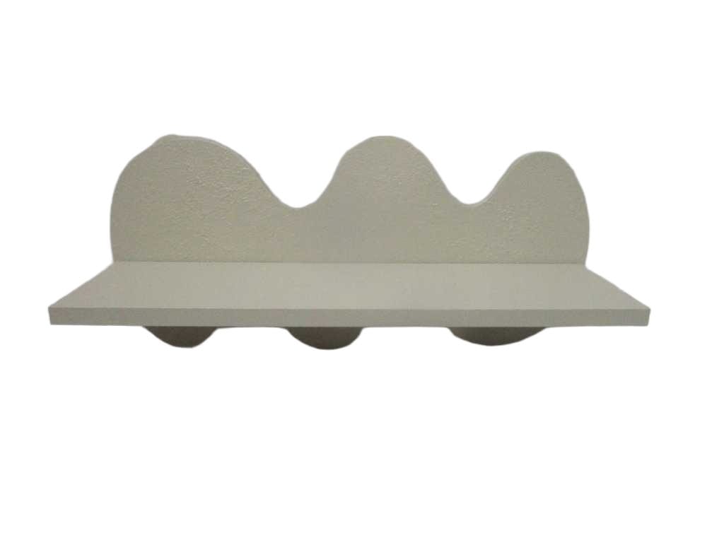 Shelf Mdf Painted 12 Tickness Light Grey Matt Stone Finishing 40x12x17,5