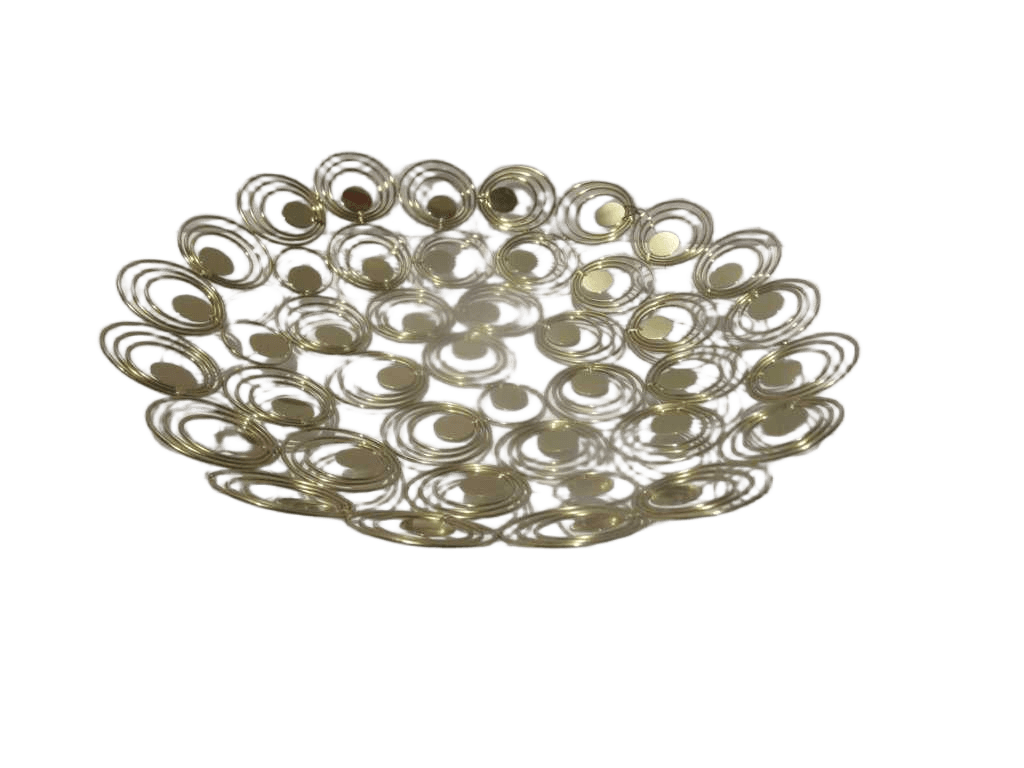 Fruit Basket Big Round Staintless Steel Nickel Plating