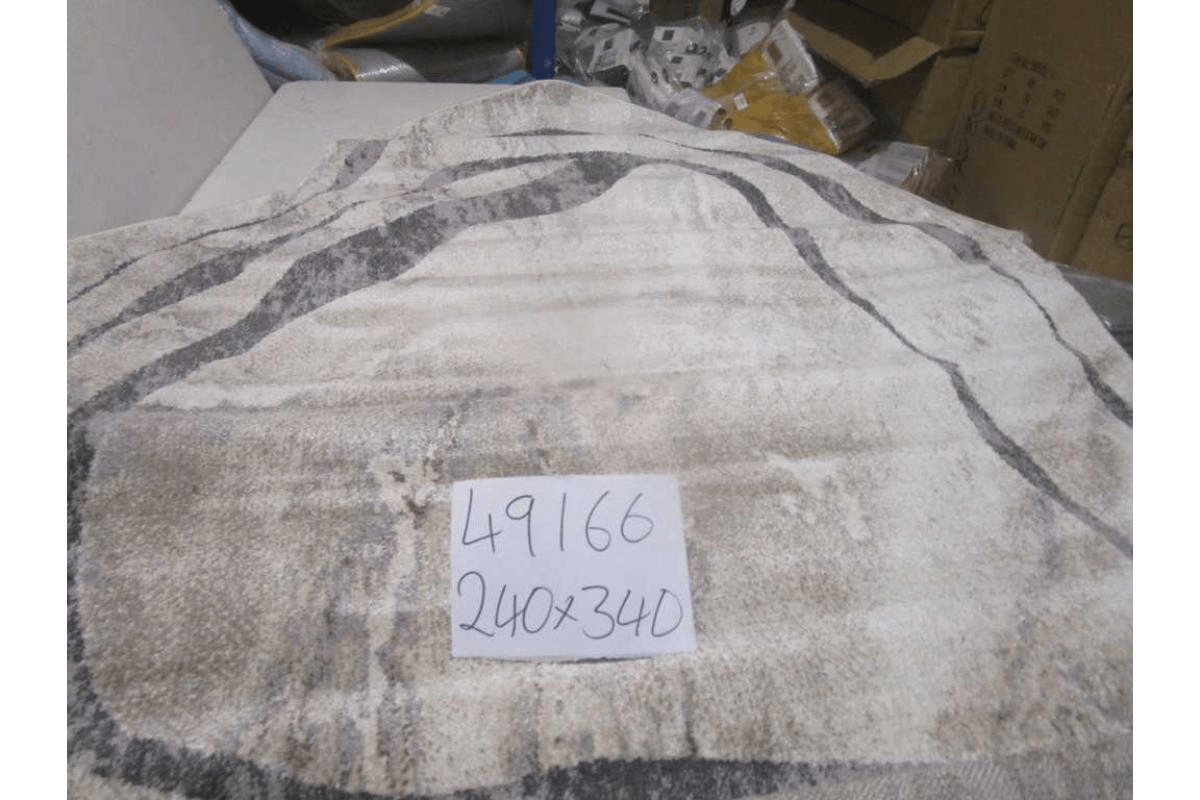 Carpet 240x340 Rio Soft Yarn Headset With Shrink Polyester 2,200 Grm / Sqm 224,000 Pnt/Sqm 12mm Pile Height Free Shape Hjb16 Kemik/Cream