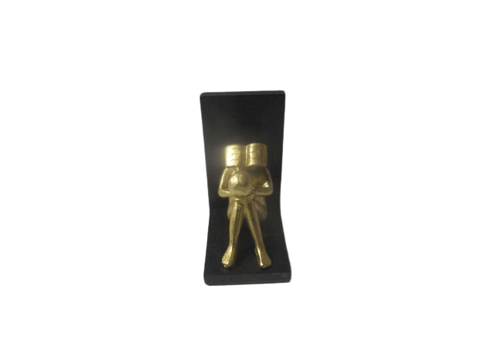 Statue Book End Set Of 2 Gold +black 13cm