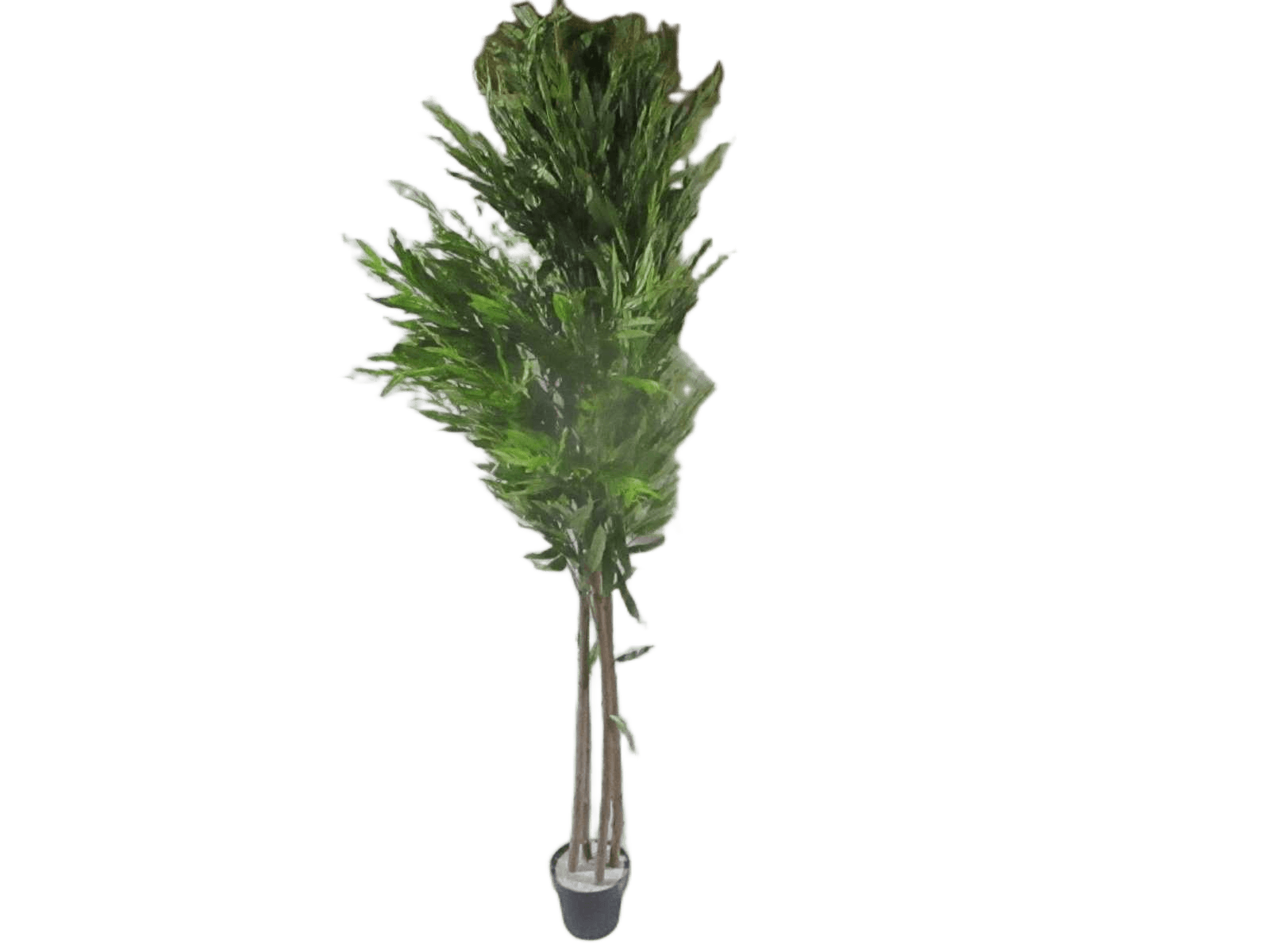 Artificial Plant 2m With Flower Pot 4pole 40branches Fabric Leaves+woodgreen
