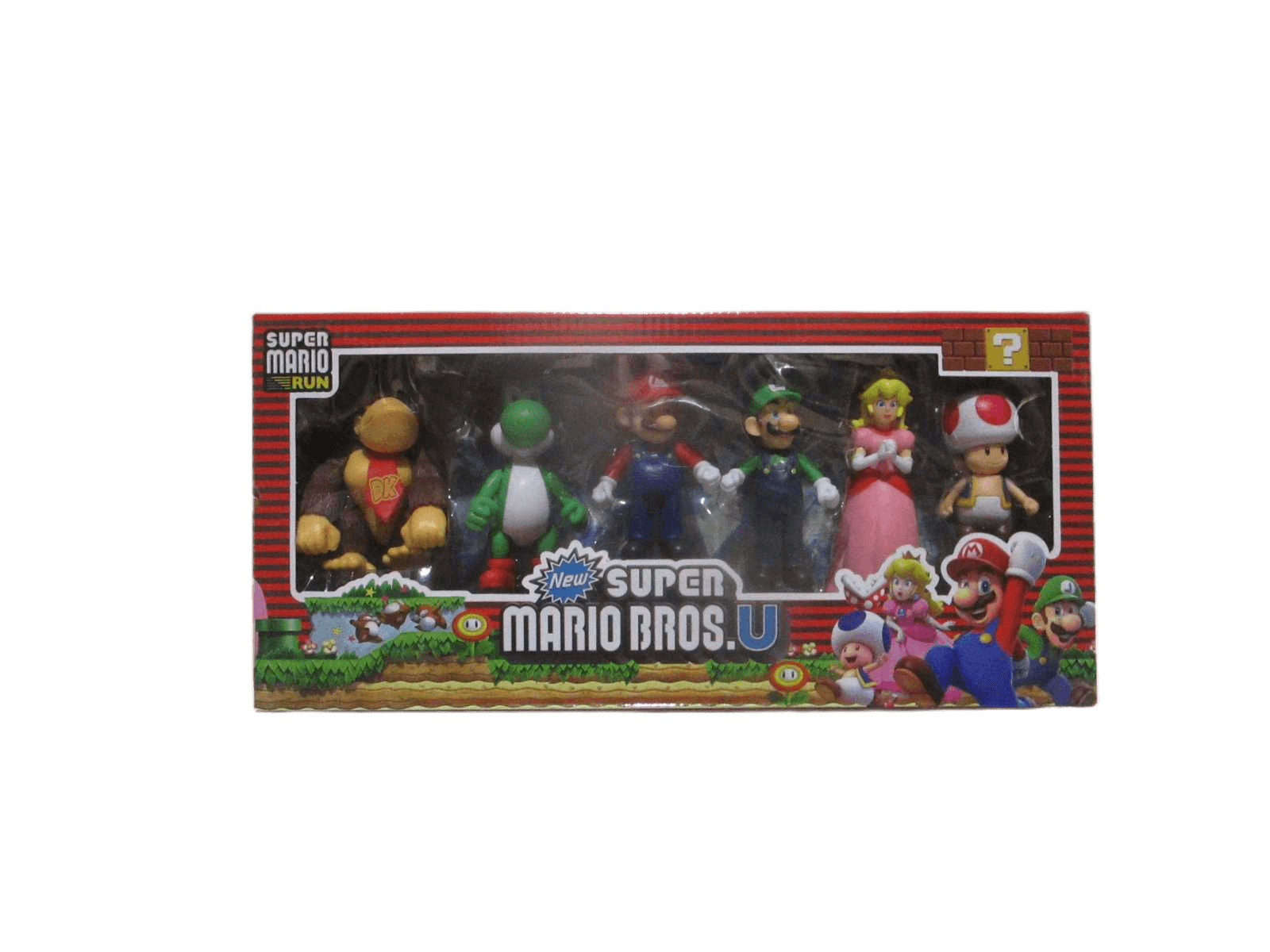 Super Mario Brothers Set Of 6 Pcs Pvc Packing:display Box As Photo 40*29*6cm
