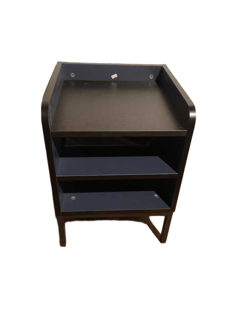 Nightstand Melamine With 2 Shelfs And Metal Legs Adara 17488 Color: Azul-Negro 40x40x55cm