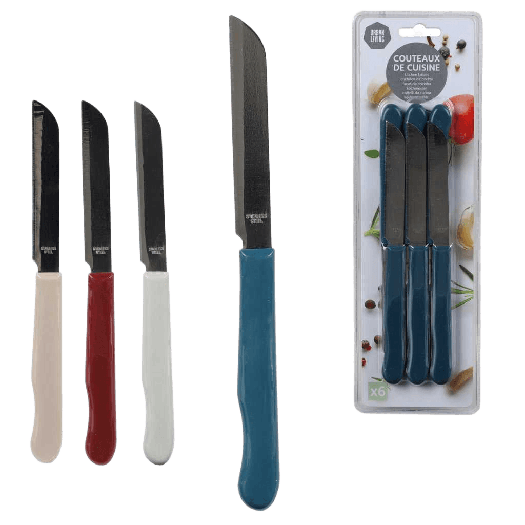 Sonoma Kitchen Knives X6pcs Colors Mineral/Citadel/Ruby Wine/Dune