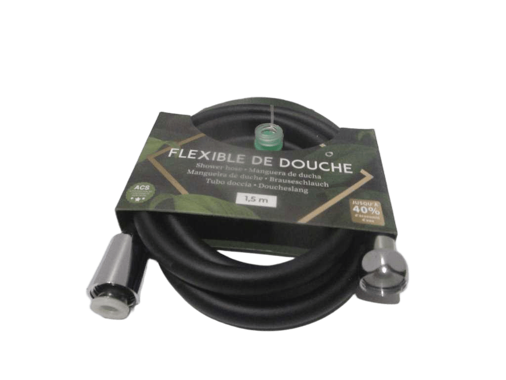 Shower Bath - Black Pvc Shower Hose 1.5mtr