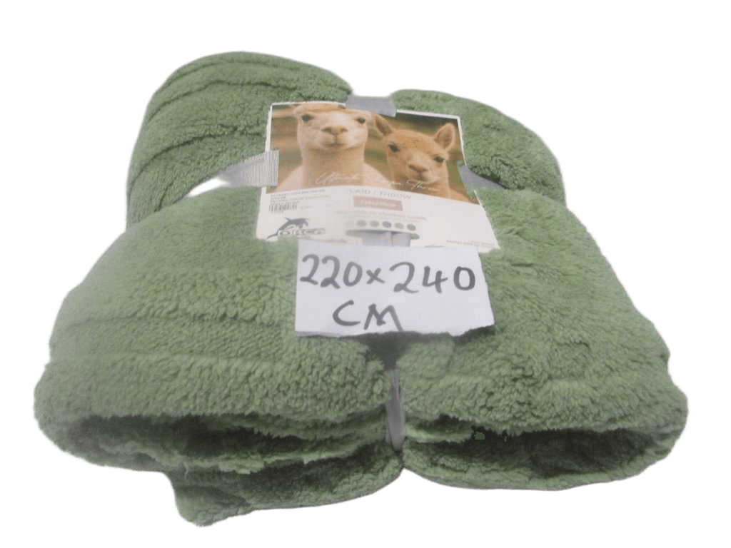 Blanket, 100% Polyester, 220gsm Packing: Color Card+cord Green 220*240