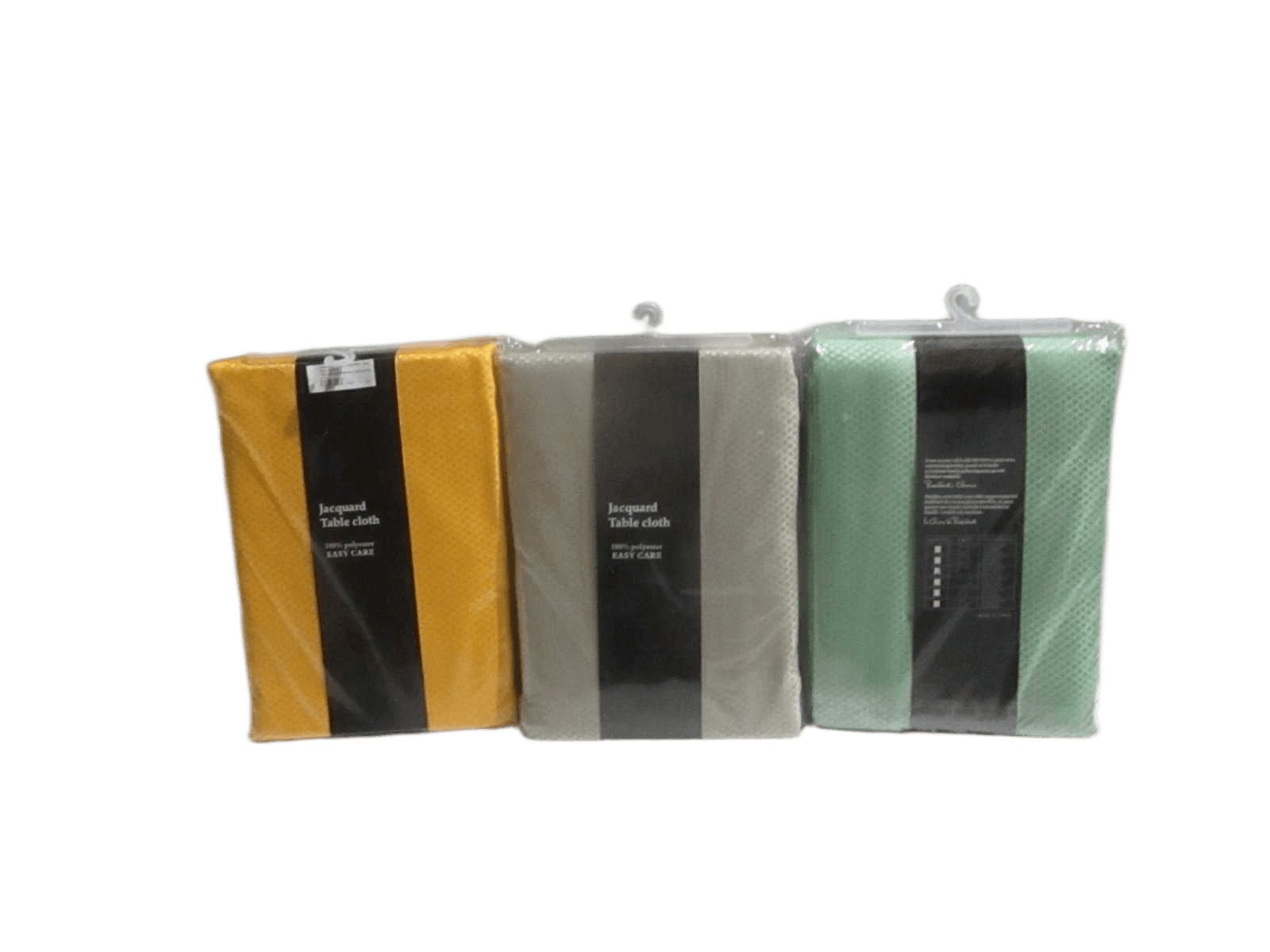 Table Cloth Jacquard , 100% Polyester 180g/M2(Green/Yellow/Taupe) 3col /Assgreen/Yellow/Taupe3col /Ass 153x259
