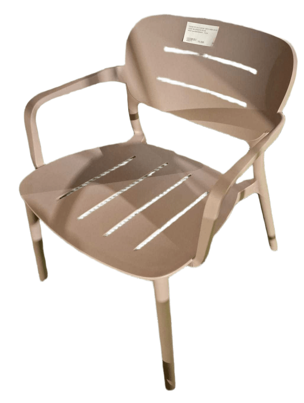Chair Pp Out Door With Arm Gr-02 Gray 65.5x65x76 Sh:40