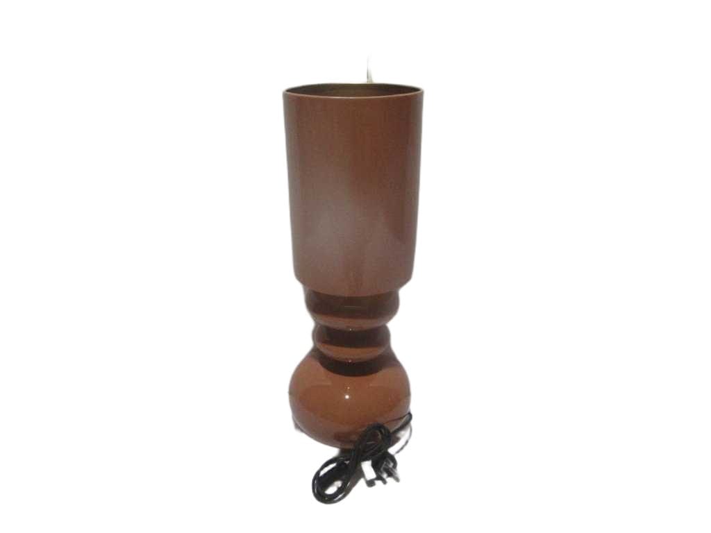 Table Lamp 100% Iron Complete Wiring Shinny Orange