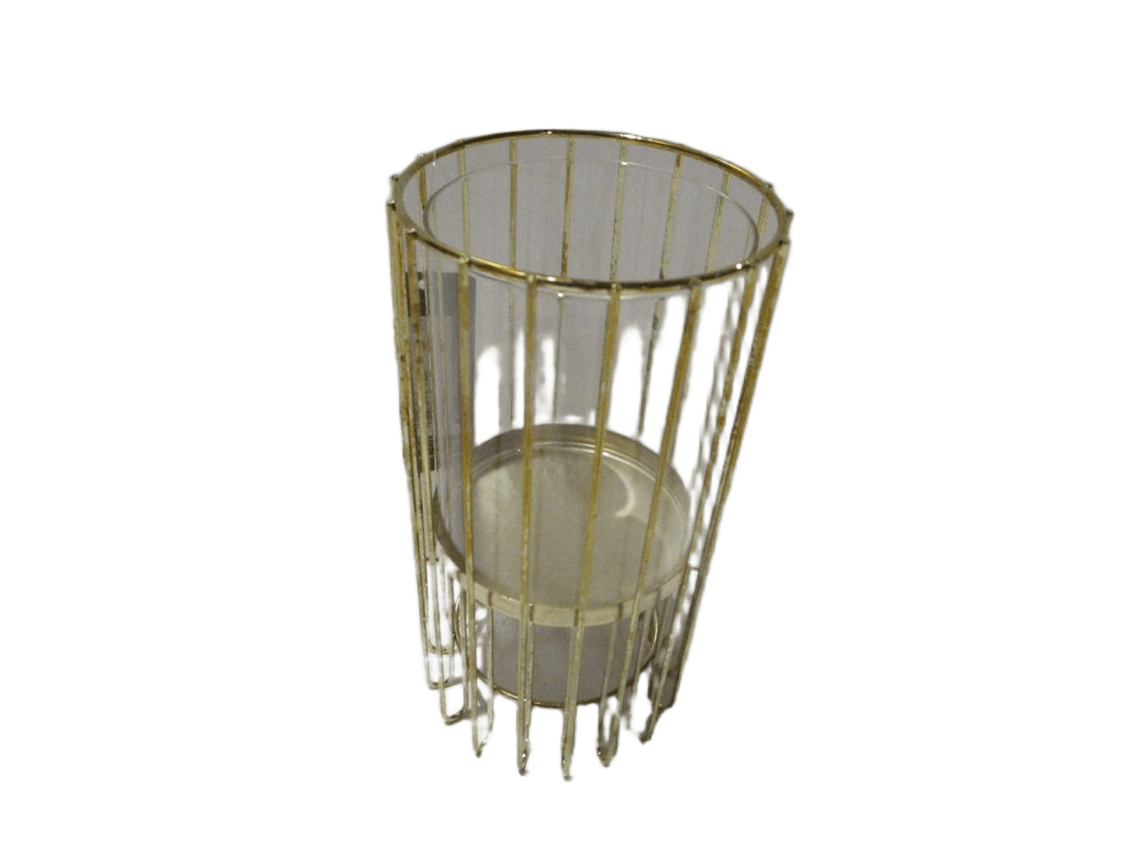 Candle Holder Gold Metal 23cm 1cl=