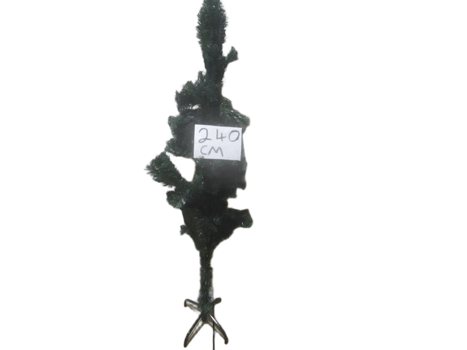 Christmas Tree-700 Leaves Pvc Metal Green Leg Brown Box Green 240cm