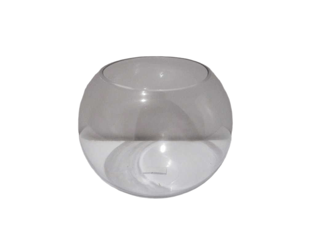 Vase Glass Ball Shape Clear 18.5*24