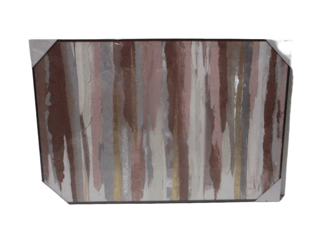 Painting 3d-Handmade Abstrait Terracota Ps Frame Black Packing Blister 80x120cm