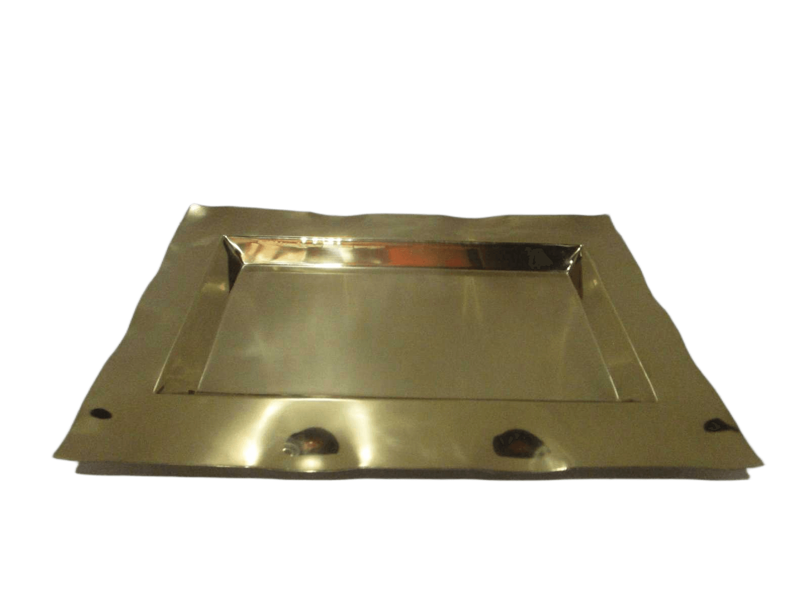 Rectangular Tray Stainless Steel Pvt Coated With Waves Finish Edges