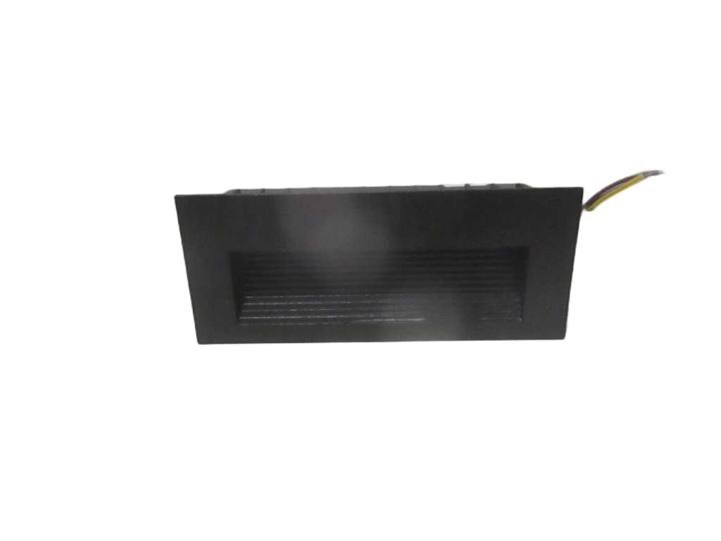Lamp Step Aluminium Frame 220v Warm Light White 3000k 5w Led Black 17x7