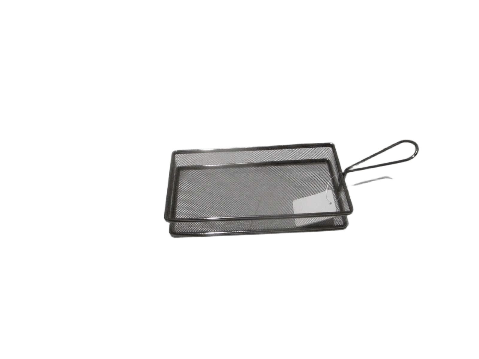 Rectangle Fry Basket With Handle 304 Inox Wet 201 Inox Frame Chrome Hanging Tag+opp Bag Black 25.5*13.5*4.5