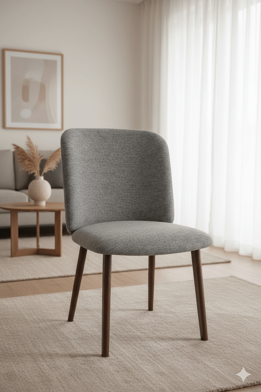 Dining Chair Wood Walnut Color Grey Raven-07 840x485x535 2cl=