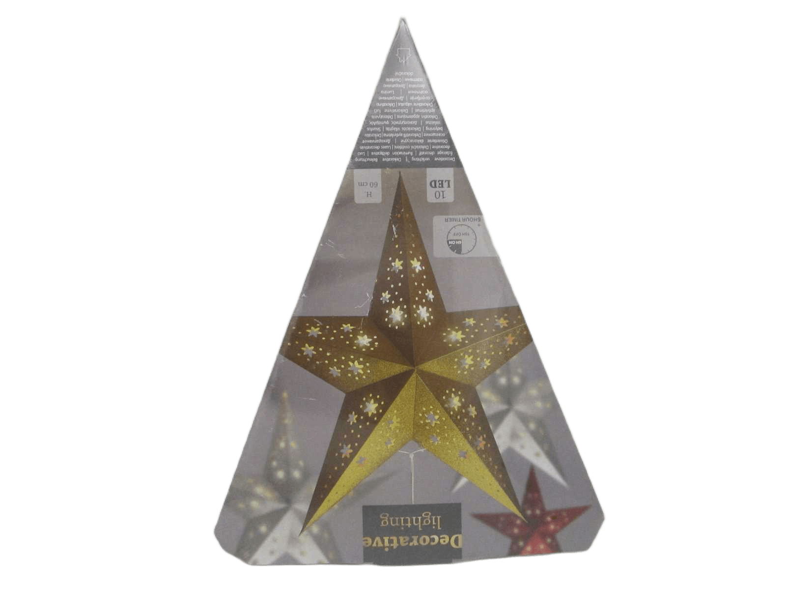 Christmas Star Paper Led 60cm Gold