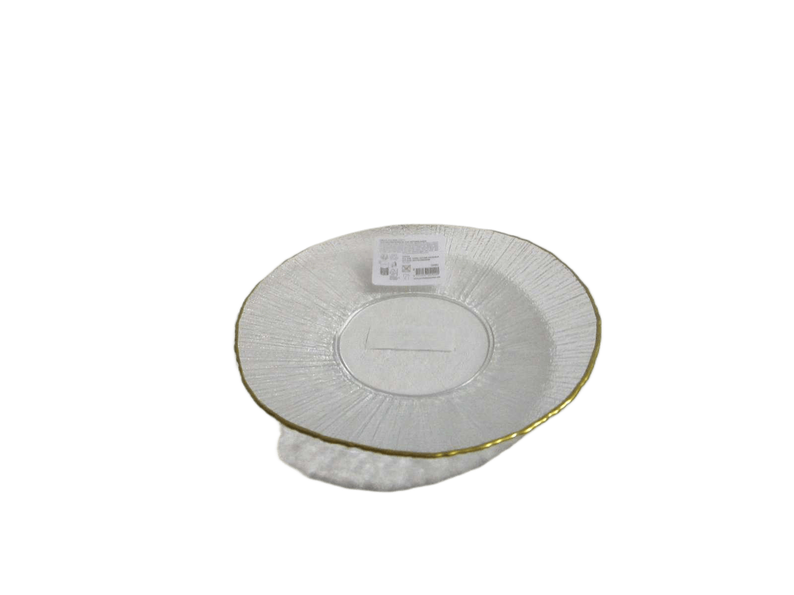 Plate Glass Dia 21cm Golden Ri