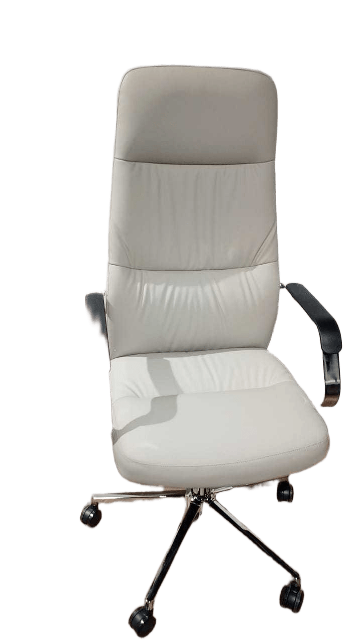 Office Chair Beige-Dabaisha05 Pu Leather, Chrome Base 60x119x68