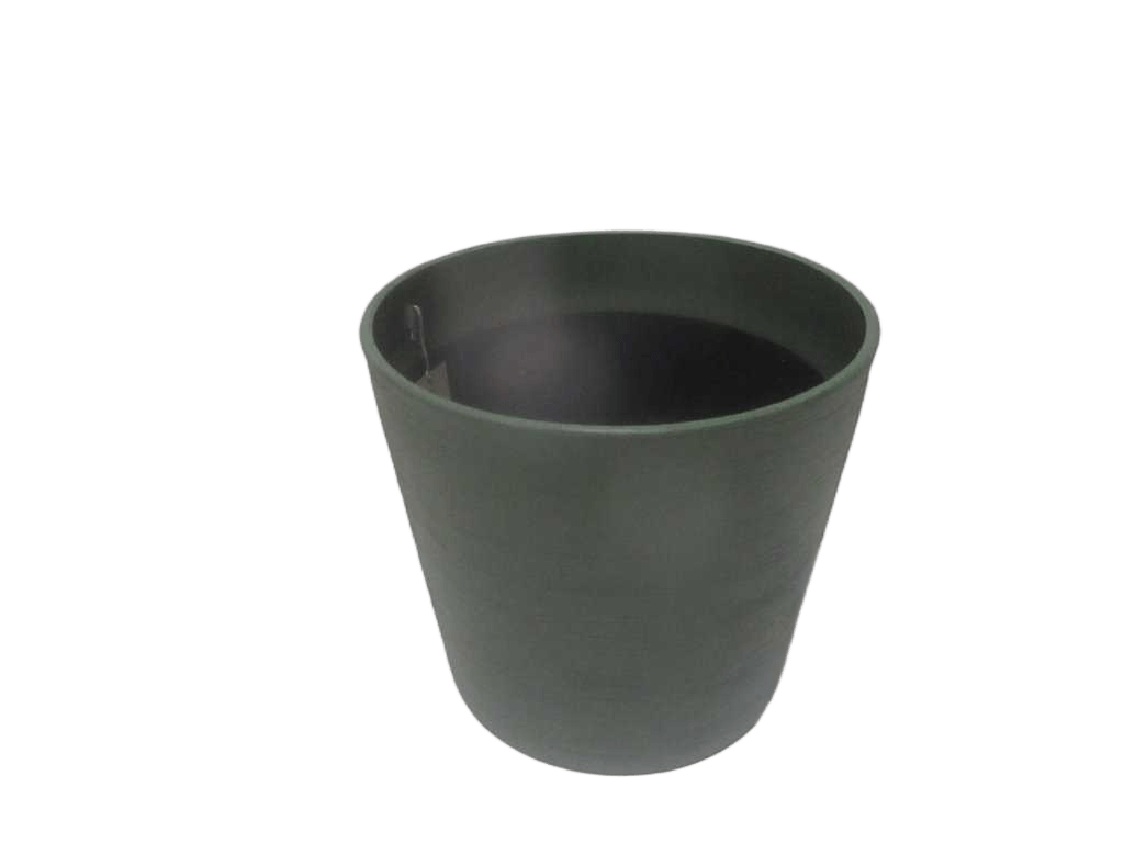 Flower Pot Banyan Pp With Hole+plug 1712g 100% Recyclable Forest Green Dia40xh35