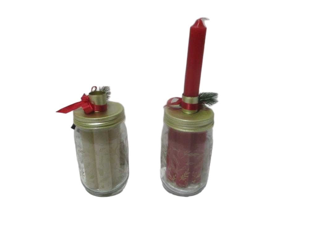 Jar With Candle X5 150g 2ass