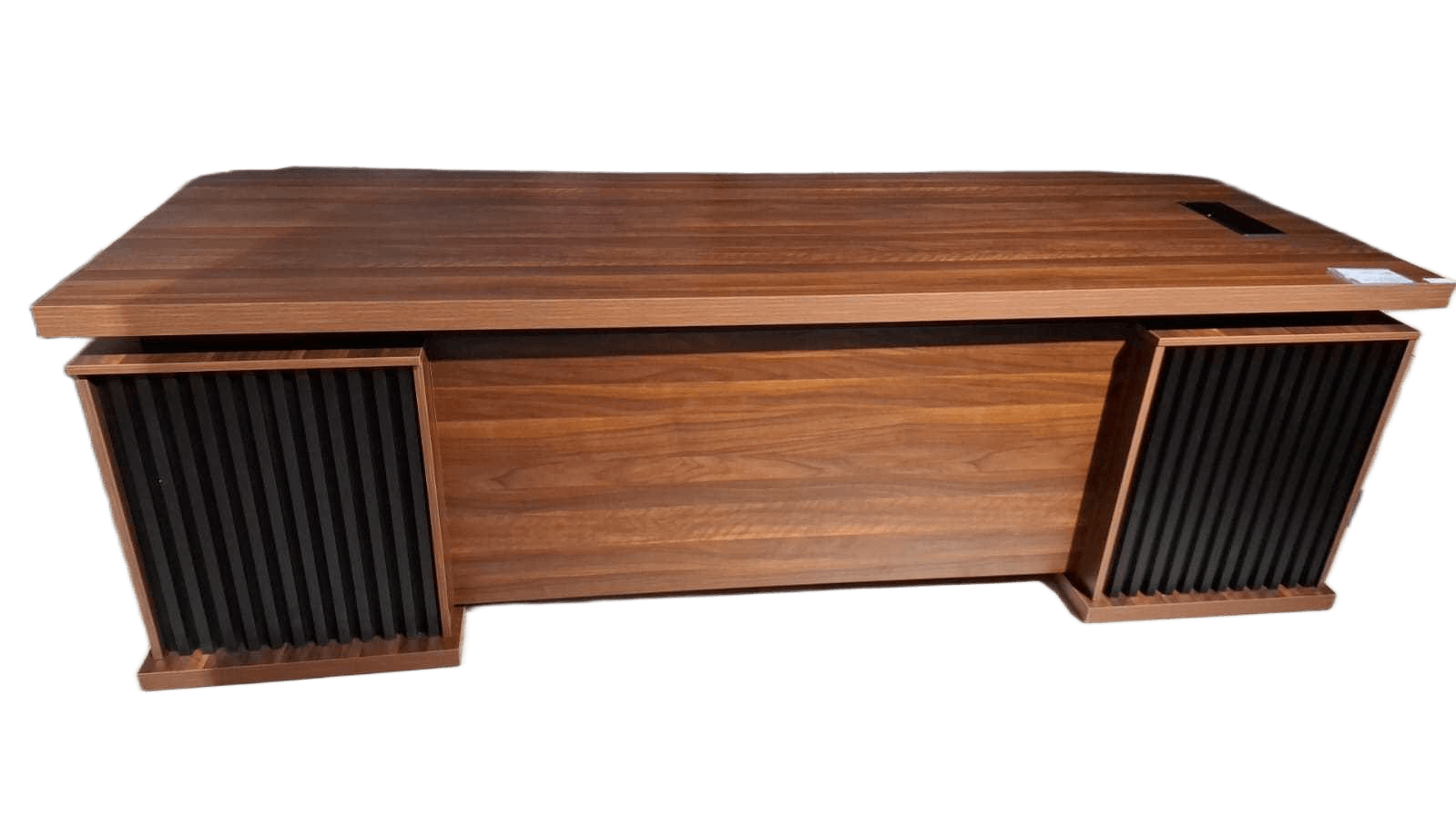 Manager Desk By Mfc With Side Table. 211 King Walnut + Iron Black 2400*1800*750