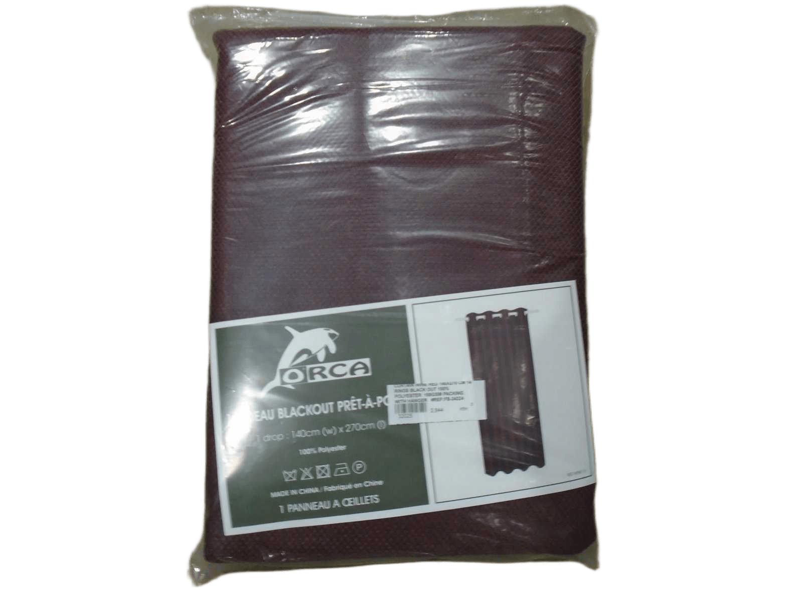 Curtain Wine Red 140x270 Cm 14 Rings Black Out 100% Polyester 188gsm Packing With Hanger
