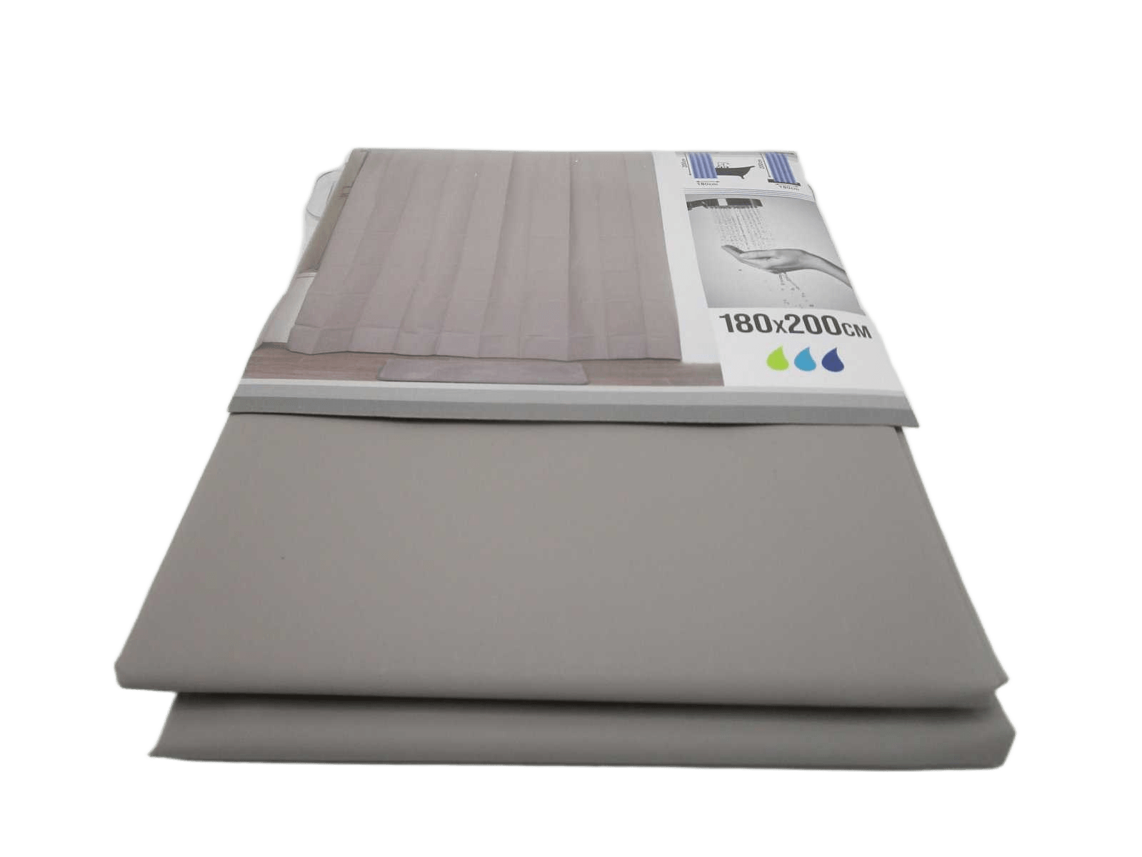 Shower Curtain Peva 180x200 Cm - Taupe