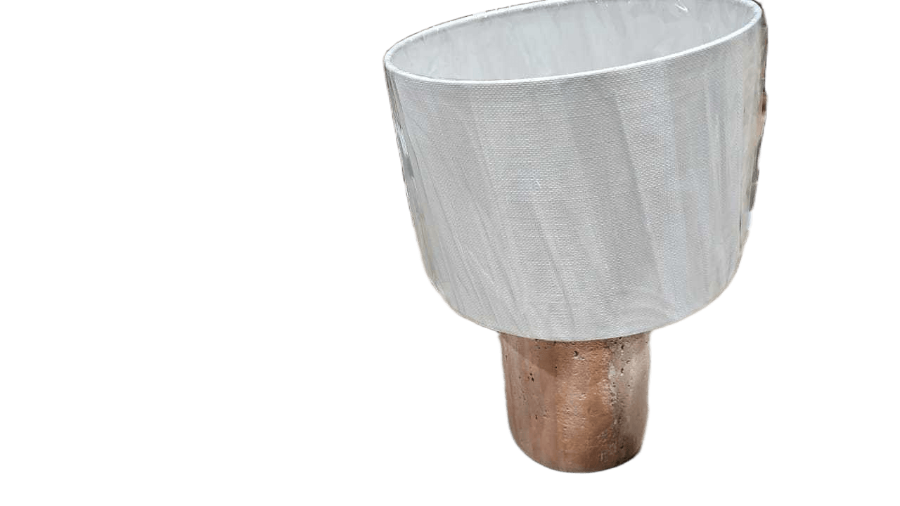 Lamp Auch Red Sandstone Base With Shade Sandstone Red Sand Stone Unfilled With Vdf106 Shade:28x22 Base:15x20