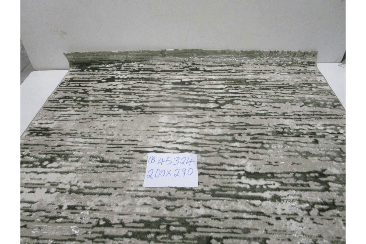 Carpet A Green 106 256.000 Points 10mm Pile Height 1,600gr/Sqm Pp Heatset (1900dtex) + Shrink + Flosh 200x290 Cm