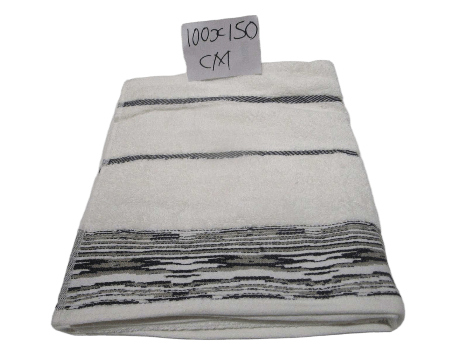 Towel Capricious - Plain Dyed Jacquard Towel - Single Ply - 550 Gsm - Combed Cotton- Polyester Insert Stripes