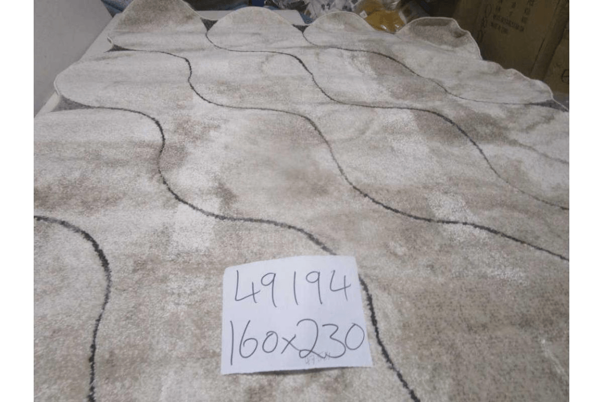 Carpet 160x230 Rio Soft Yarn Headset With Shrink Polyester 2,200 Grm / Sqm 224,000 Pnt/Sqm 12mm Pile Height Free Shape Hja16 Kemik/Cream