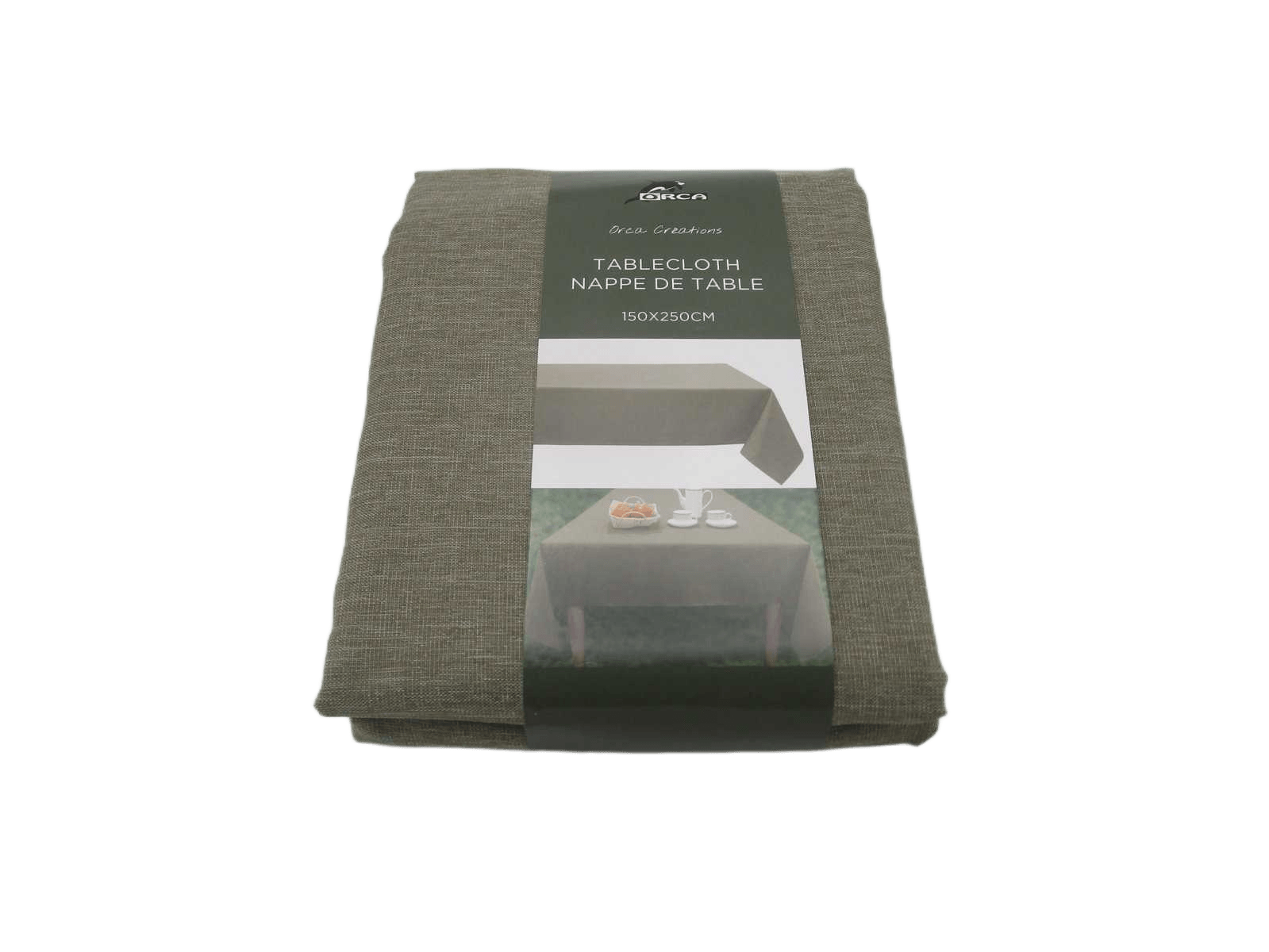 Table Cloth 0,5 End Edge Plastic Hanger Cardboard Stiffner Prited Vertical Band