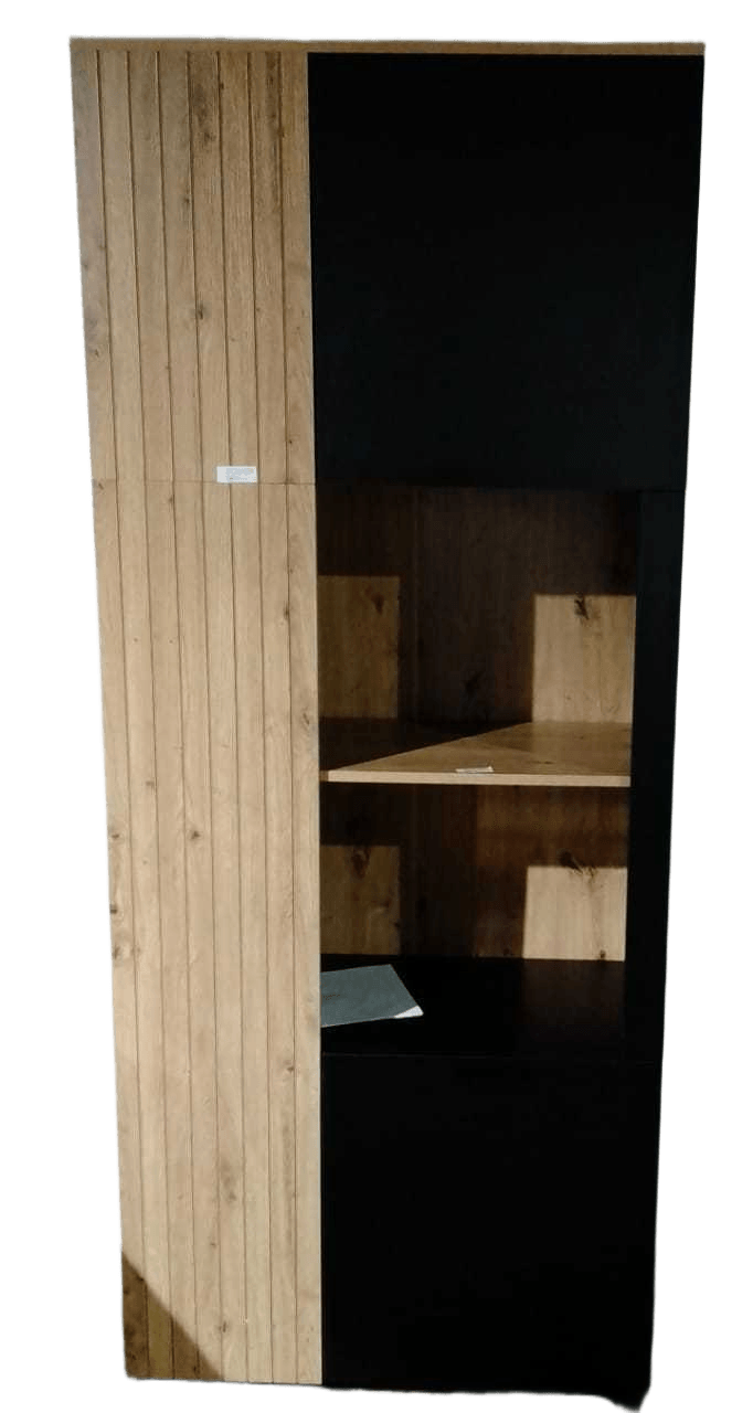 Cabinet Wine Black Wood 96272-1 + Oak 83038 80x40x195